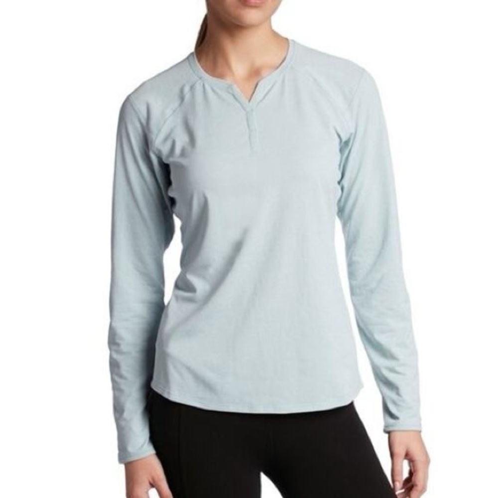 EUC Arcteryx Kadem Henley Performance Long Sleeve Shirt Mint Green Womens Sz S